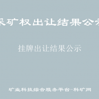 挂牌出让结果公示