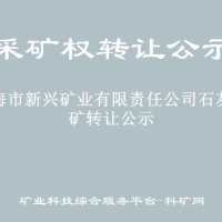 乌海市新兴矿业有限责任公司石灰石矿转让公示